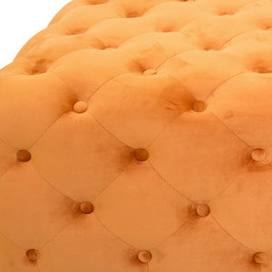 Homeroots Velvety Orange Modern Square Coffee Table   400875