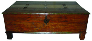 HomeRoots 50" Rustic Solid Wood Lift Top Coffee Table with Hidden Storage for Farmhouse or Industrial Décor 400882