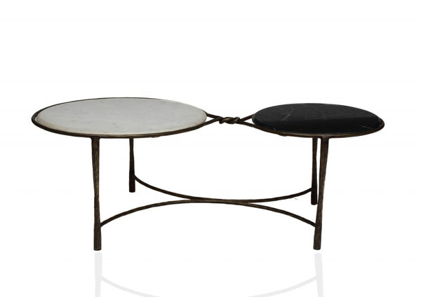 Homeroots Mid Century Dual Rim Coffee Table   400889