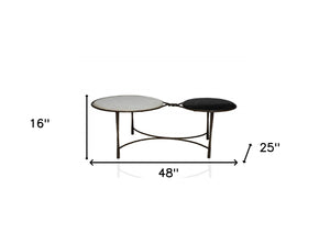 Homeroots Mid Century Dual Rim Coffee Table   400889