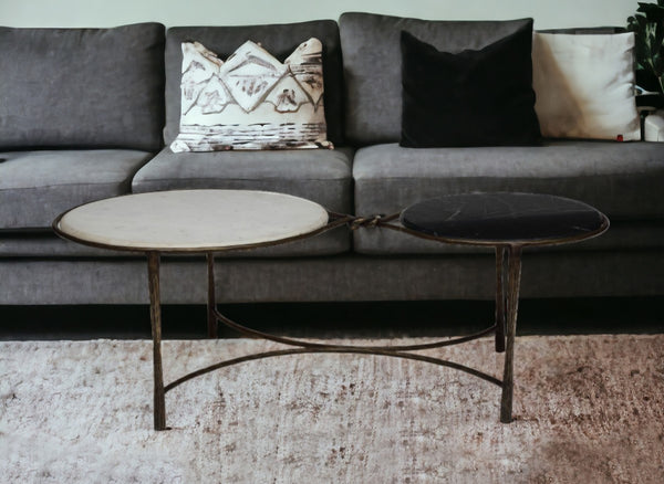 Homeroots Mid Century Dual Rim Coffee Table   400889