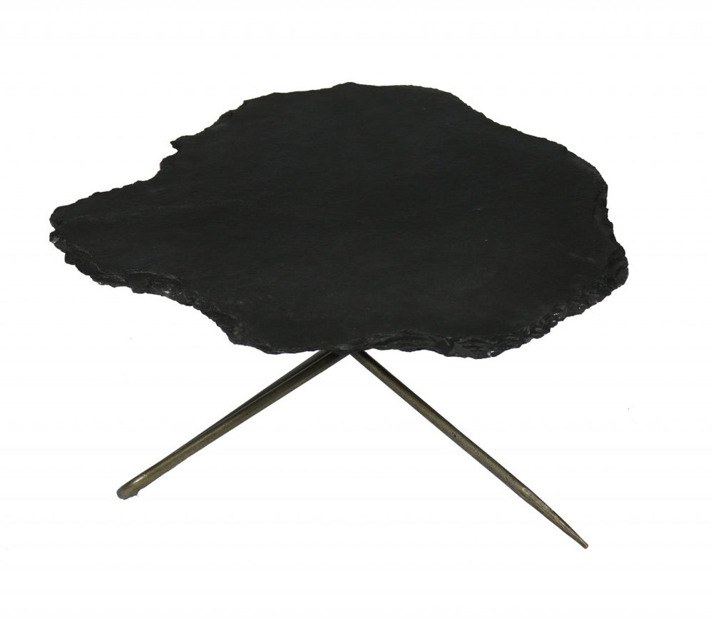 Homeroots Set Of 2 Black Live Edge Coffee Tables   400891