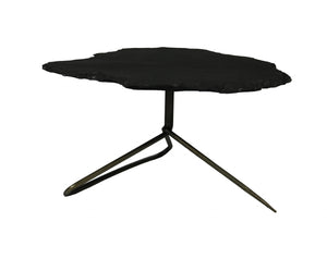 Homeroots Set Of 2 Black Live Edge Coffee Tables   400891