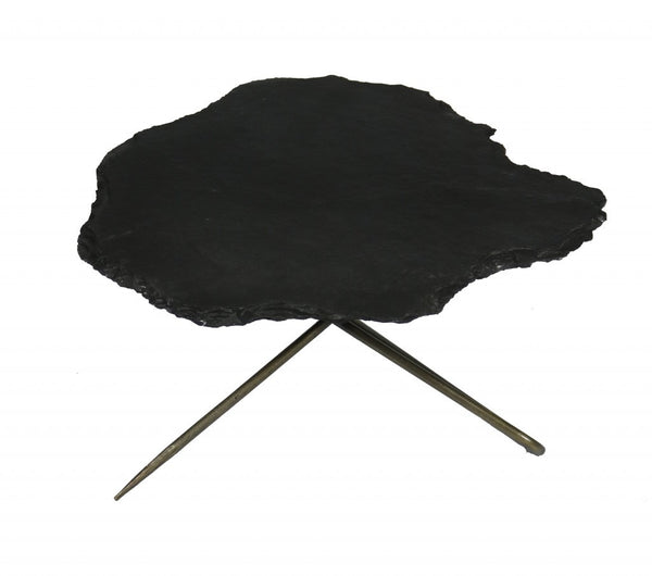 Homeroots Set Of 2 Black Live Edge Coffee Tables   400891