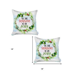 Homeroots Set Of Two Multicolor Zippered Polyester Text Throw Pillow   400906