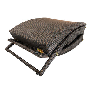 Homeroots 65" Faux Wicker And Dark Grey Cushions Chaise Lounge  Resin Wicker 400947