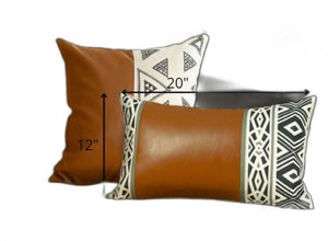 Homeroots Set Of 2 Brown Boho Chic Throw Pillow Covers - Handmade Rustic Decor For Stylish Home Interiors   400966
