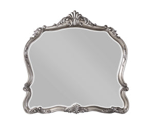English Elm Ariadne Antique Platinum Finish Mirror with 43"x36" Inner Glass, Composite Wood & Resin Elegant Frame B2726P247260