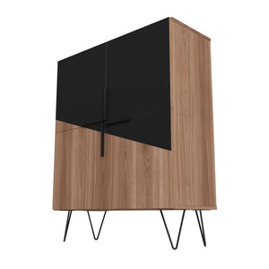 Manhattan Comfort Beekman Mid-Century Modern Cabinet Brown and Black 400AMC240