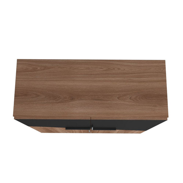 Manhattan Comfort Beekman Mid-Century Modern Cabinet Brown and Black 400AMC240