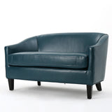 Christopher Knight Home® - Noble House - Justine Teal Leather Loveseat