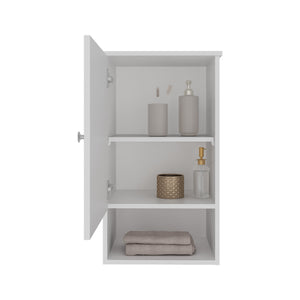 English Elm Bathbi 28" Medicine Cabinet with Two Interior Shelves and Open Shelf for Organized Bathroom Storage White 30 L x 17 W x 4 H B070P234326