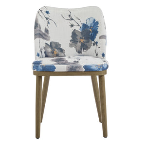 English Elm Dining Chair Set of 2 Mid-century Walnut Wood Frame Upholstered Seat and Back N771P237036Z