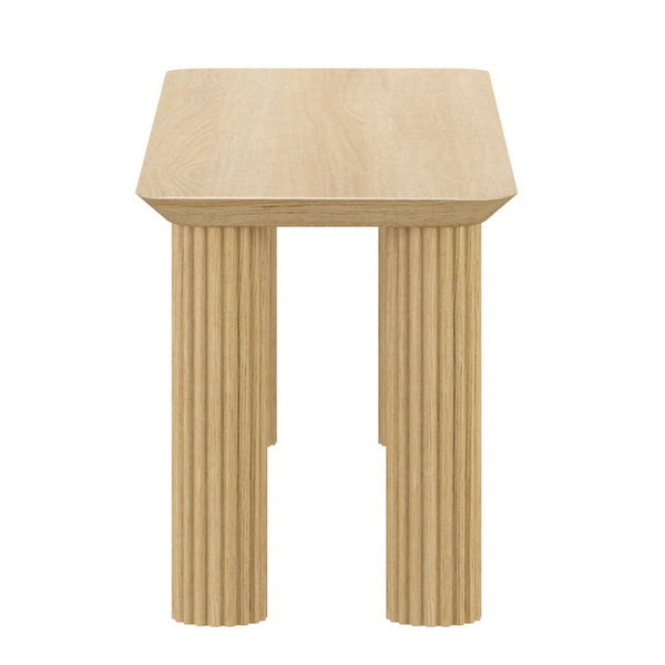 Worldwide Home Furnishings Sangra-51" Elegant Mango Wood Bench With Reeded Legs For Chic Dining Or Versatile Home Decor Natural Solid Wood 401-751natsm