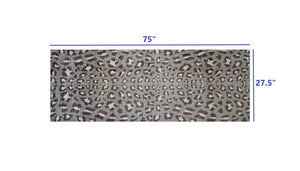 Homeroots 2' X 6' Gray And Brown Cheetah Washable Runner Rug  Nylon 401017