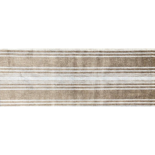HomeRoots 2' X 6' Sandy Shores Washable Runner Rug - Coastal Striped Design, Durable, Easy-Care & Skid-Resistant 401050