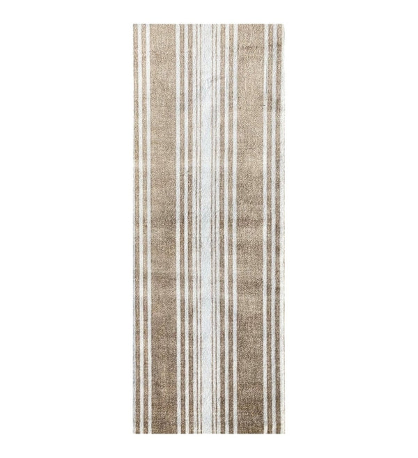 HomeRoots 2' X 6' Sandy Shores Washable Runner Rug - Coastal Striped Design, Durable, Easy-Care & Skid-Resistant 401050
