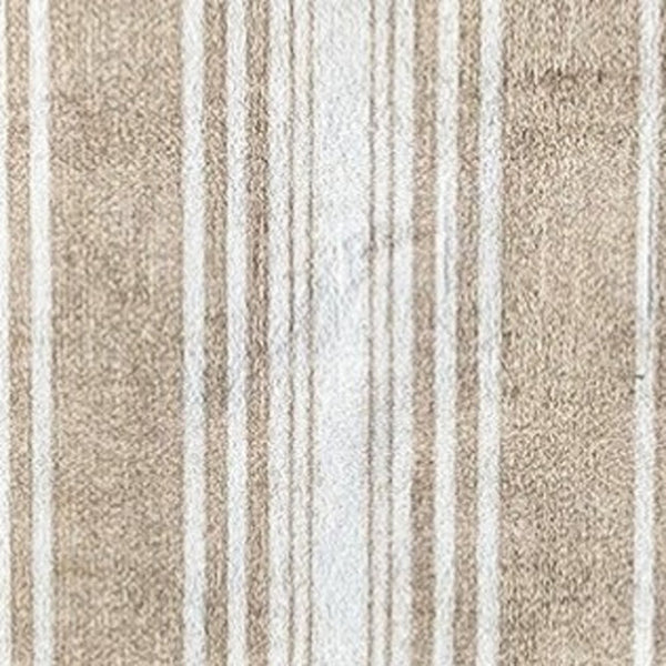 HomeRoots 2' X 6' Sandy Shores Washable Runner Rug - Coastal Striped Design, Durable, Easy-Care & Skid-Resistant 401050
