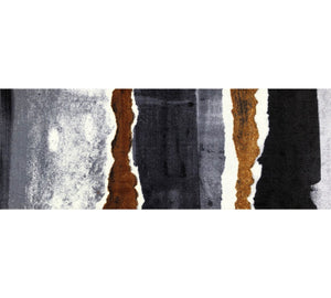 HomeRoots 2' X 6' Gray and Brown Abstract Southwest Washable Runner Rug - Durable, Stylish, and Easy Care! 401061