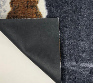 HomeRoots 2' X 6' Gray and Brown Abstract Southwest Washable Runner Rug - Durable, Stylish, and Easy Care! 401061