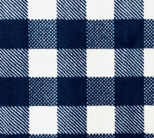 Homeroots 2' X 6' Navy And White Buffalo Plaid Washable Runner Rug  Nylon 401064