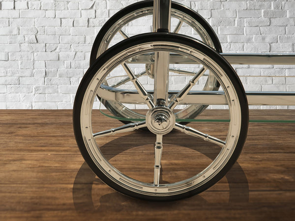 Homeroots Modern Rolling Bar Cart Serving Trolley   401094