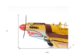 Homeroots C1941 Curtiss Hawk 81a Sculpture  Metal 401095