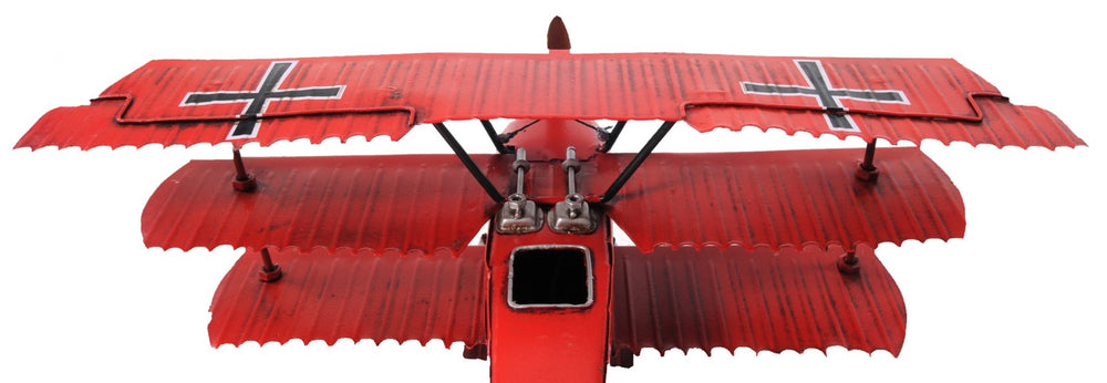 Homeroots C1916 Red Baron Fokker Triplane Model Sculpture  Metal 401096