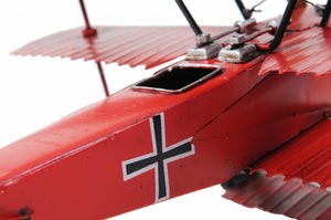 Homeroots C1916 Red Baron Fokker Triplane Model Sculpture  Metal 401096