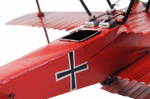 Homeroots C1916 Red Baron Fokker Triplane Model Sculpture  Metal 401096