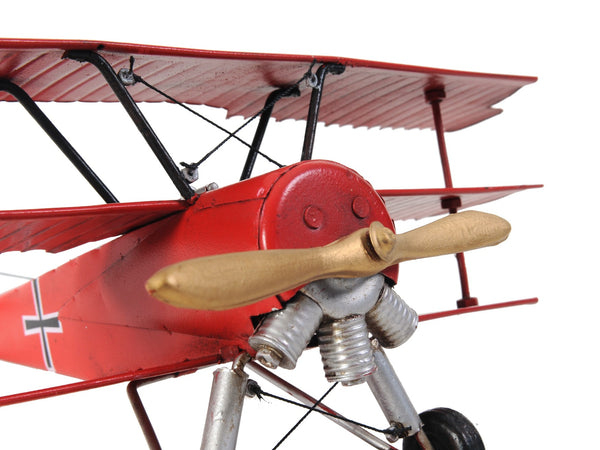 Homeroots C1916 Red Baron Fokker Triplane Model Sculpture  Metal 401096