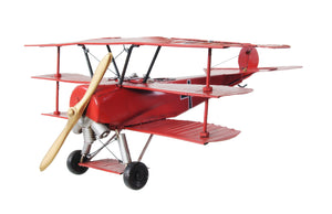 Homeroots C1916 Red Baron Fokker Triplane Model Sculpture  Metal 401096