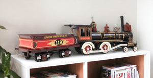 Homeroots Union Pacific Locomotive Sculpture  Metal 401100