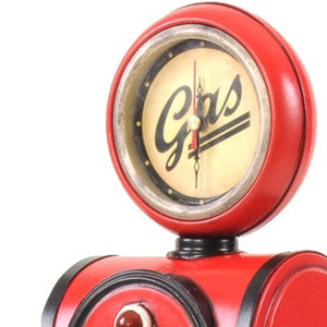 Homeroots 21" Red Metal Hand Painted Tabletop Sculpture  Metal 401102