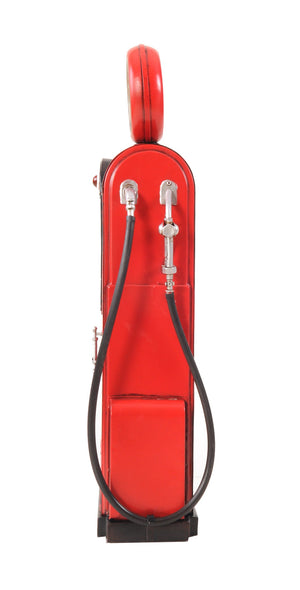 Homeroots 21" Red Metal Hand Painted Tabletop Sculpture  Metal 401102