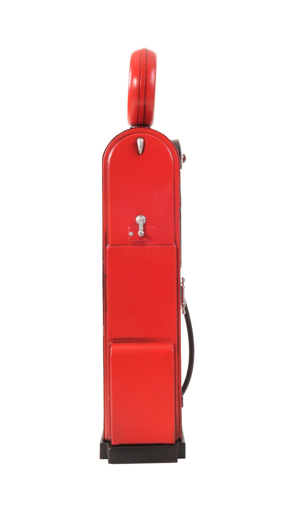 Homeroots 21" Red Metal Hand Painted Tabletop Sculpture  Metal 401102