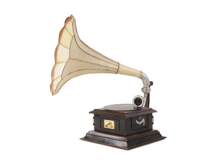 Homeroots C1911 Hmv Gramophone Built To Scale Model Sculpture  Metal 401103