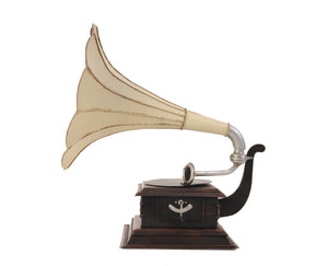 Homeroots C1911 Hmv Gramophone Built To Scale Model Sculpture  Metal 401103