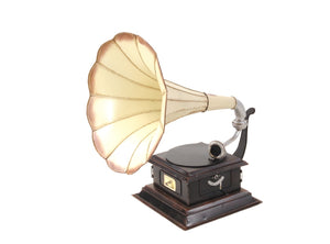 Homeroots C1911 Hmv Gramophone Built To Scale Model Sculpture  Metal 401103