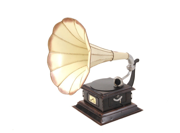 Homeroots C1911 Hmv Gramophone Built To Scale Model Sculpture  Metal 401103