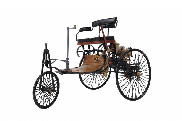 Homeroots C1886 Three Wheeled Mercedes Benz Motor Car Sculpture  Metal 401105