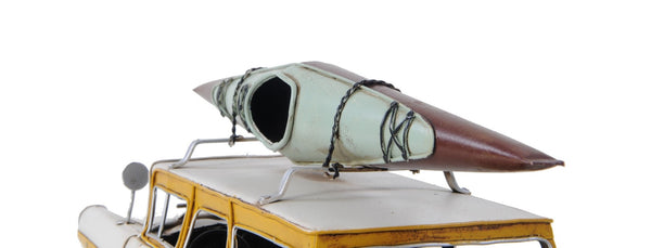 HomeRoots c1957 Ford Country Squire Station Wagon Sculpture - Handcrafted Metal Replica with Authentic Detailing 401107