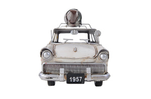 HomeRoots c1957 Ford Country Squire Station Wagon Sculpture - Handcrafted Metal Replica with Authentic Detailing 401107