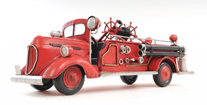 Homeroots C1938 Ford Red Fire Engine Sculpture  Metal 401108