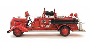 Homeroots C1938 Ford Red Fire Engine Sculpture  Metal 401108