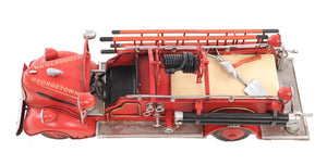 Homeroots C1938 Ford Red Fire Engine Sculpture  Metal 401108