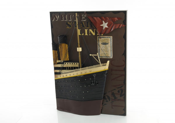 HomeRoots 1912 RMS Titanic 3D Bow Wall Art - Handcrafted Nautical Decor for Home, Office, & Collectors 401123