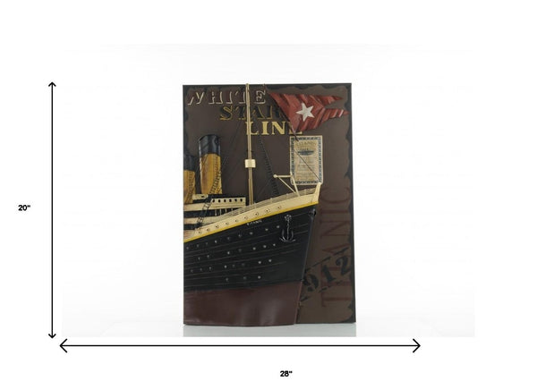HomeRoots 1912 RMS Titanic 3D Bow Wall Art - Handcrafted Nautical Decor for Home, Office, & Collectors 401123