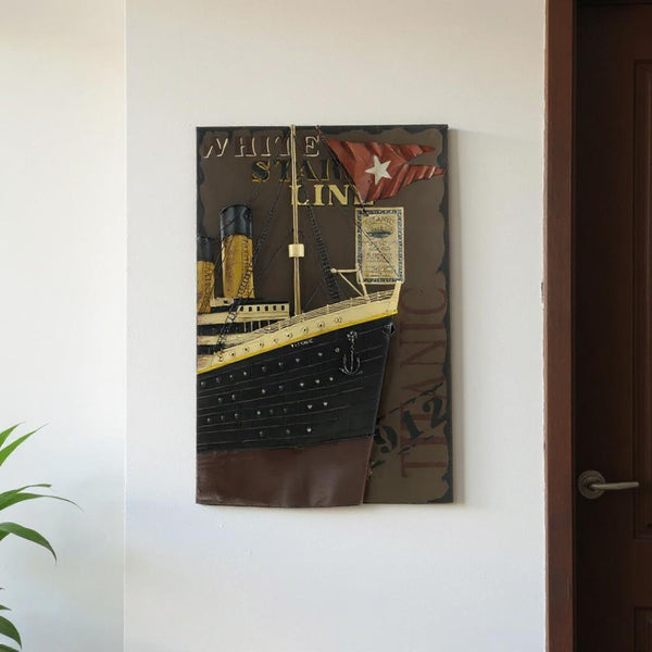 HomeRoots 1912 RMS Titanic 3D Bow Wall Art - Handcrafted Nautical Decor for Home, Office, & Collectors 401123