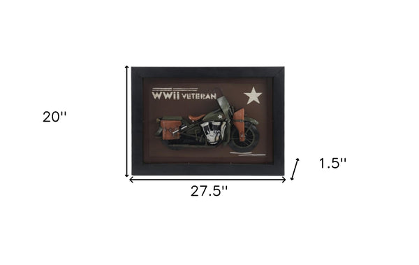 Homeroots 20" Green And Black Metal Hand Painted Figurine Tabletop Sculpture  Metal 401124